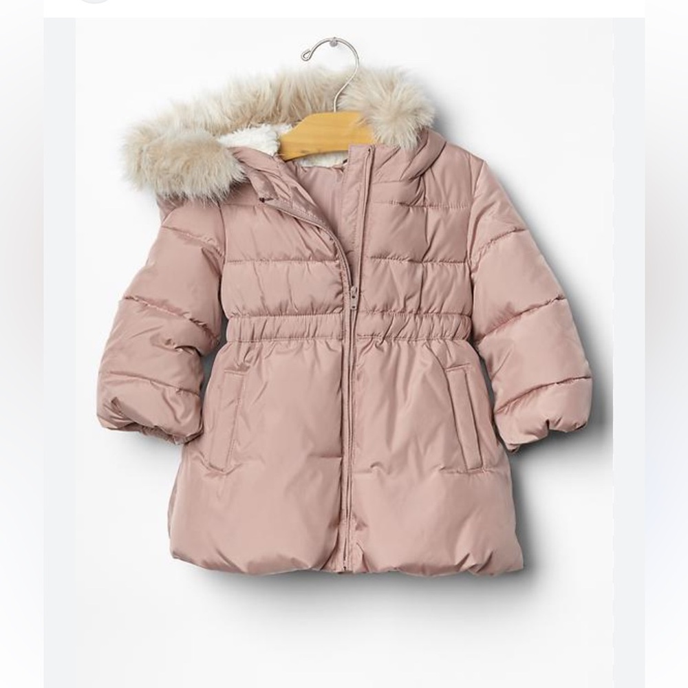 Baby Gap Warmest empire puffer jacket Pink